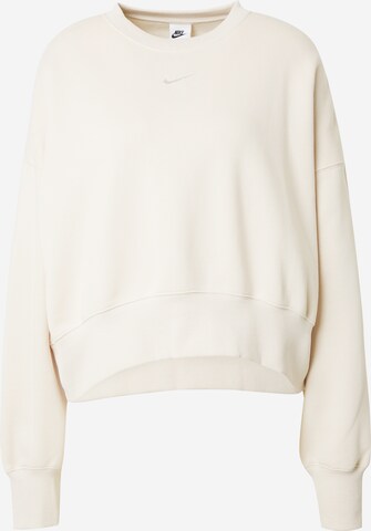 Nike Sportswear Sweatshirt 'Phoenix Fleece' in Beige: voorkant