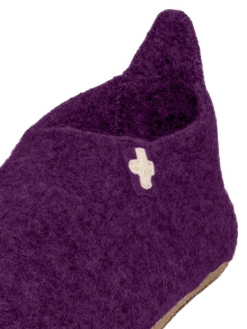 Living Kitzbühel Slippers 'Schurwolle' in Purple