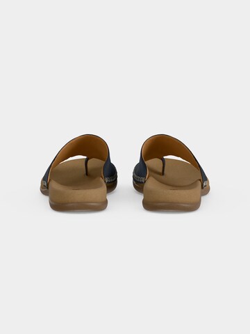 GABOR T-Bar Sandals in Blue