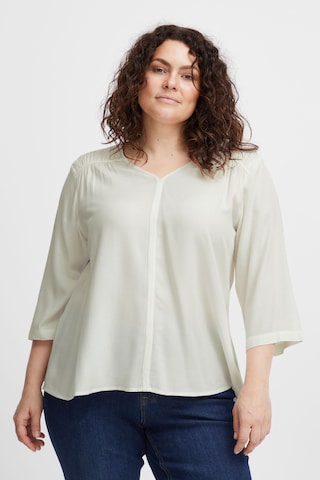 Fransa Curve Blouse 'pcina Bl 1' in Wit: voorkant