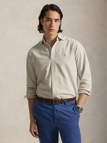 Polo Ralph Lauren Слим Рубашка в Бежевый: спереди