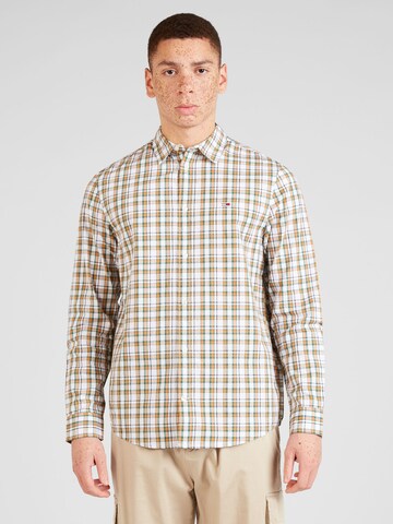 Tommy Jeans Regular fit Button Up Shirt 'ESSENTIAL' in White: front