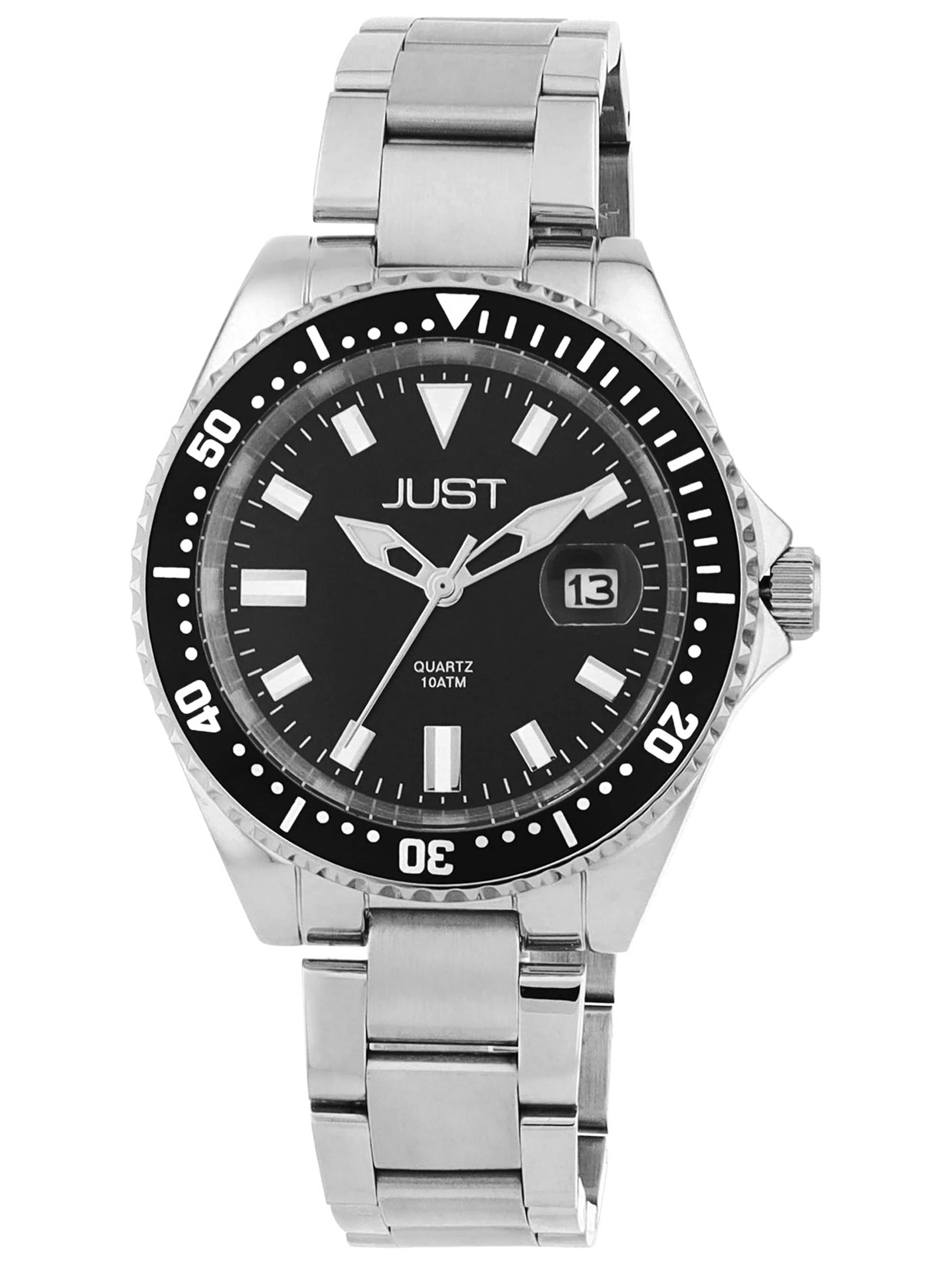 JUST Analog Watch 'Ruben' in Silver: front