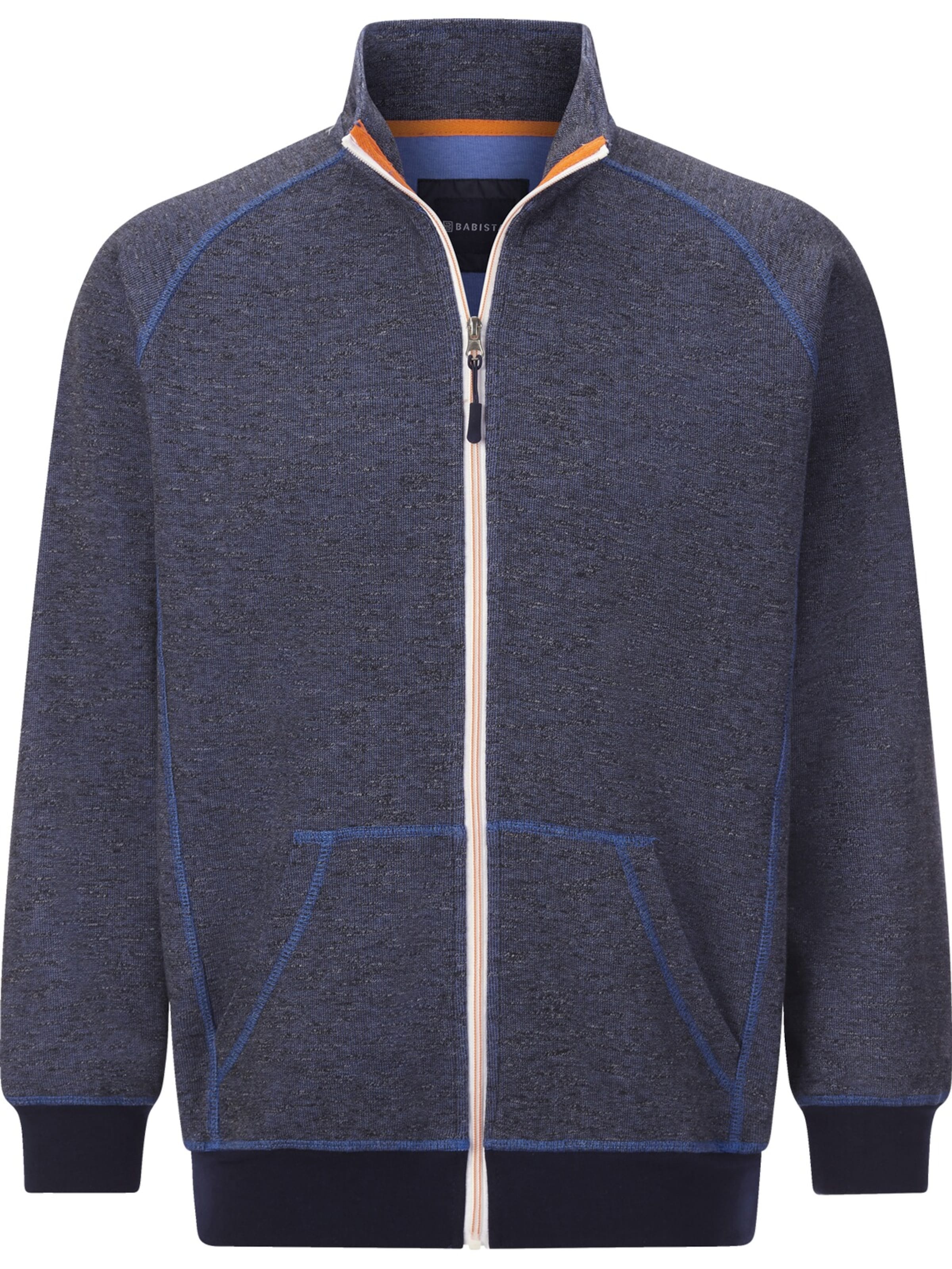 BABISTA Zip-Up Hoodie 'Noriello' in Blue: front