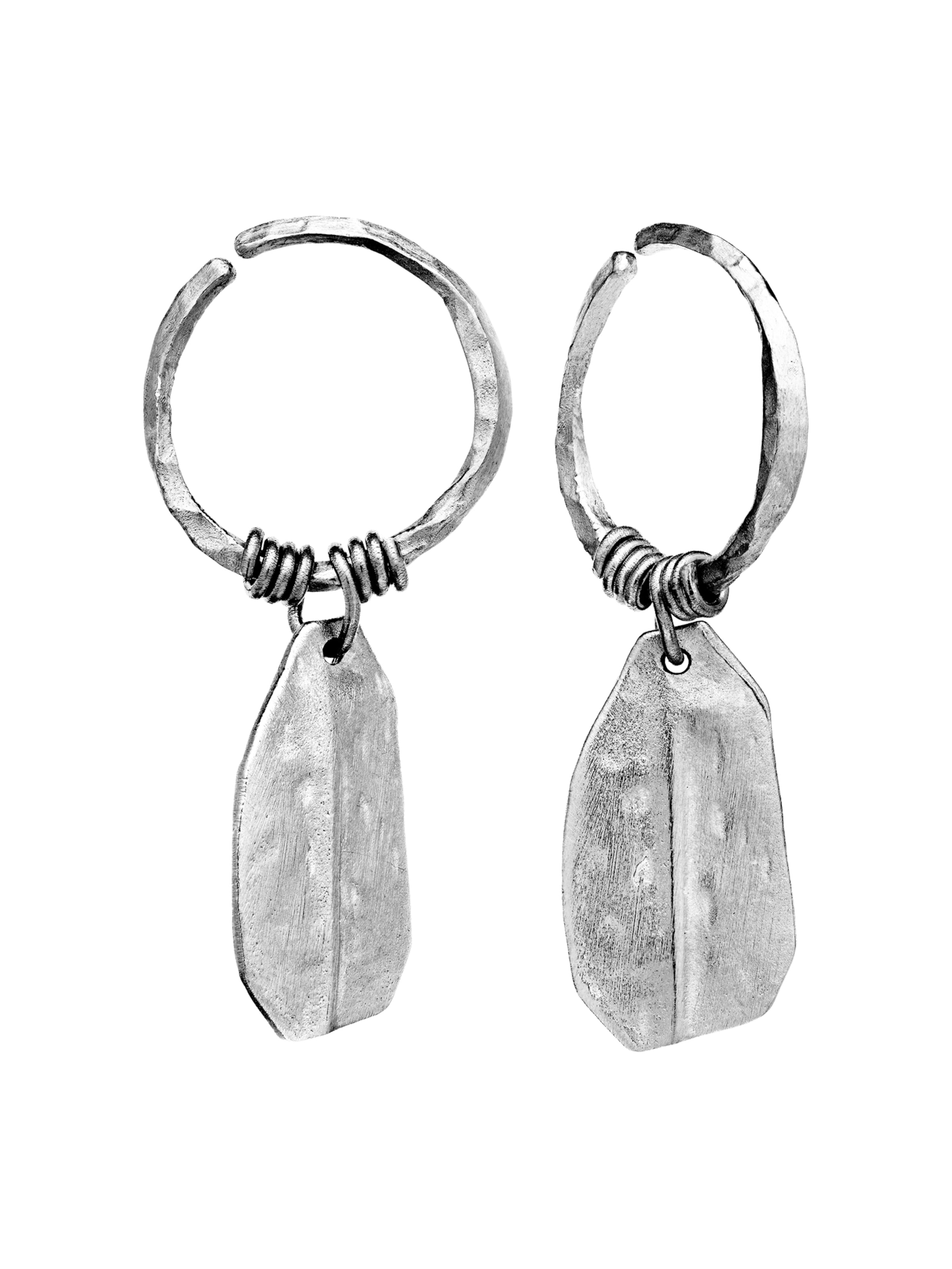 Maanesten Náušnice 'MATHILDA' – stříbrná: přední strana