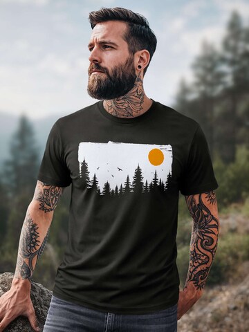 Neverless Shirt 'Forest' in Grey