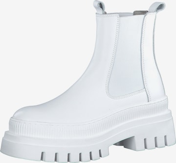 TAMARIS - Botas Chelsea en blanco: frente