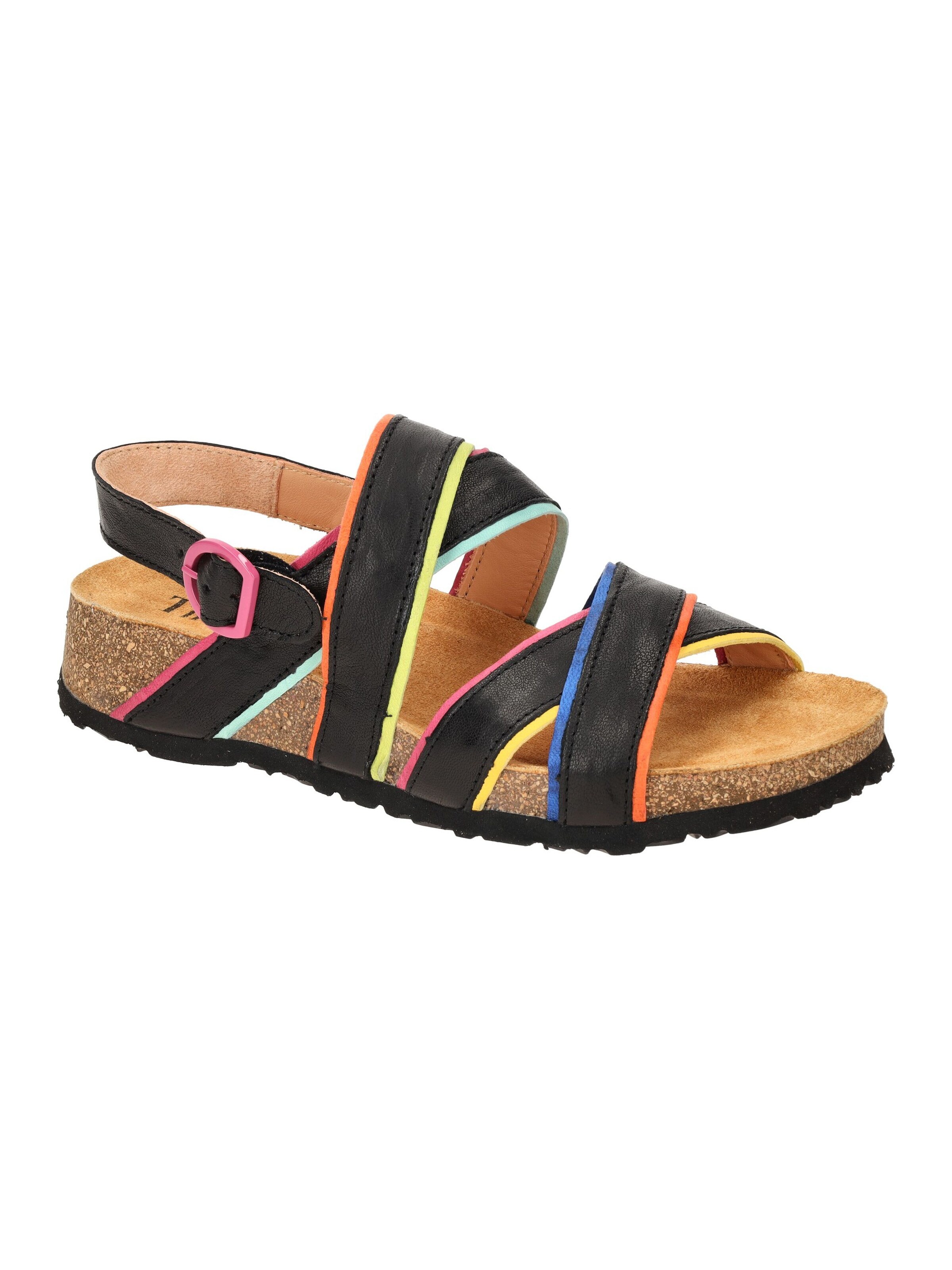 THINK! Sandals 'Kreuzriemen' in Black: front