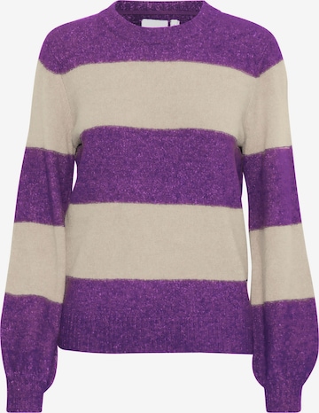 ICHI Sweater 'Eden' in Purple: front