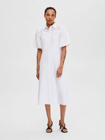 SELECTED FEMME Shirt Dress 'VIOLETTE' in White