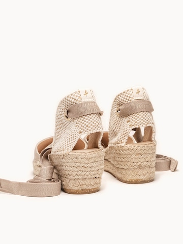 Sandalo 'Alpargata Cuña 5 cm' di Alhamas in grigio