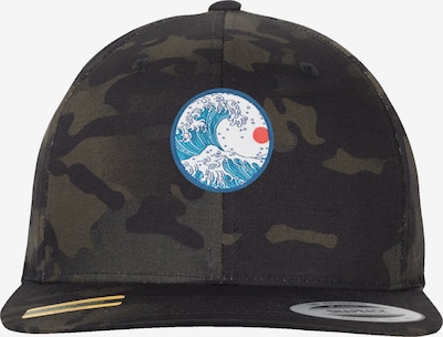F4NT4STIC Snapback Camouflage 'Kanagawa' in blau / anthrazit / schwarz / weiß, Produktansicht