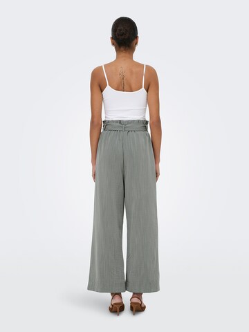 ONLY Wide leg Bandplooibroek 'ONLMARSA' in Groen