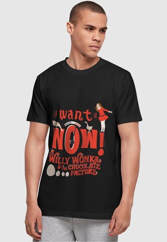 ABSOLUTE CULT Shirt ' Willy Wonka - Verruca Salt I Want It Now ' in Zwart