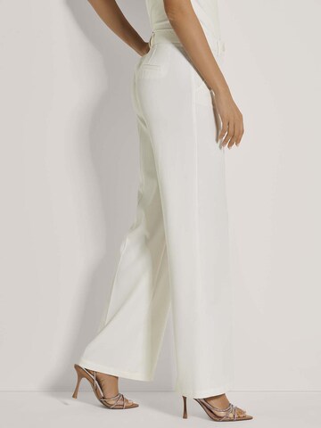 Wide Leg Pantalon à plis MADELEINE en blanc