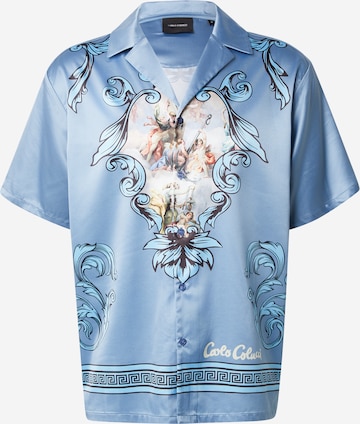 Carlo Colucci Comfort Fit Paita värissä sininen: etupuoli