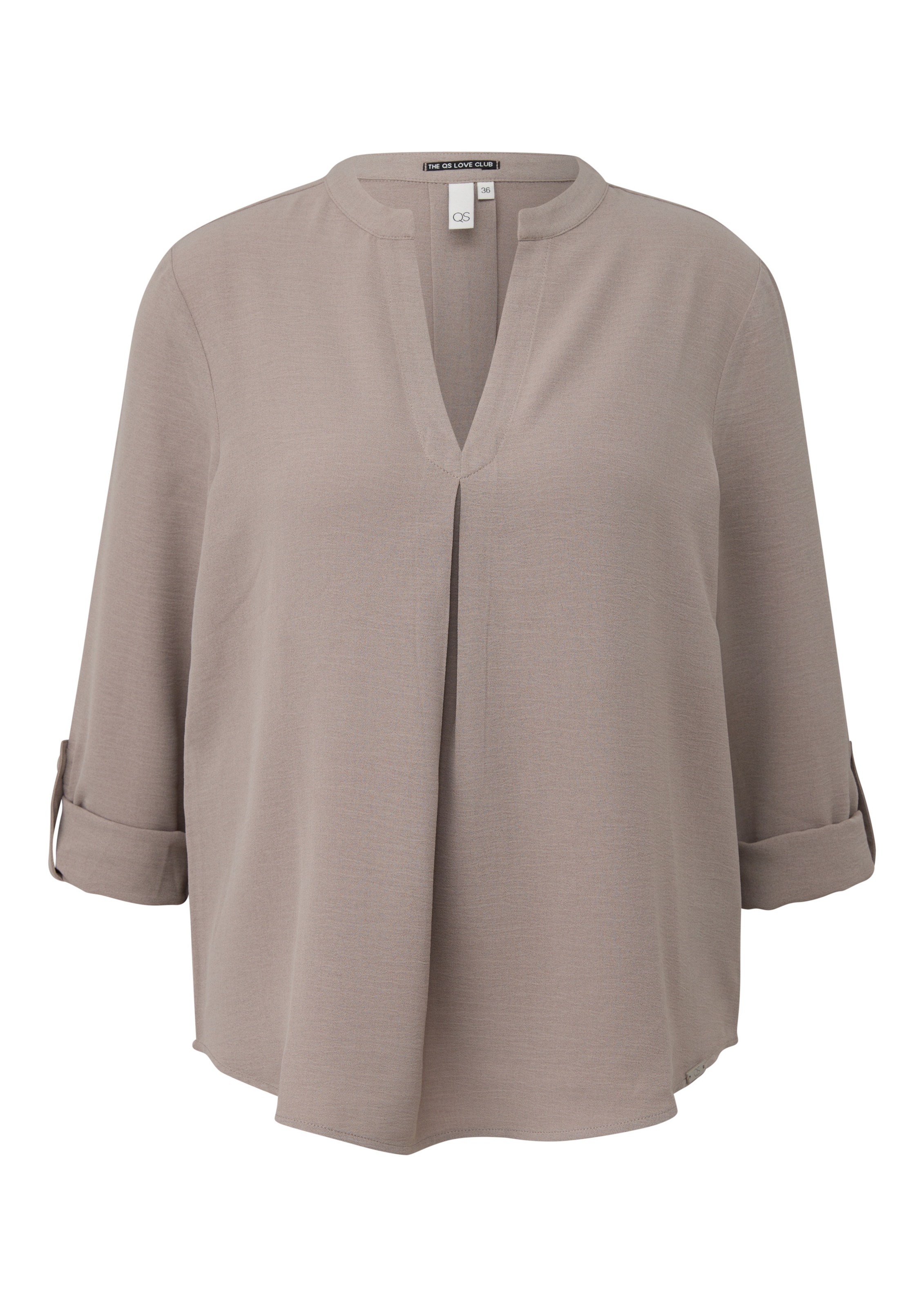 QS Bluse in Braun: Vorderseite