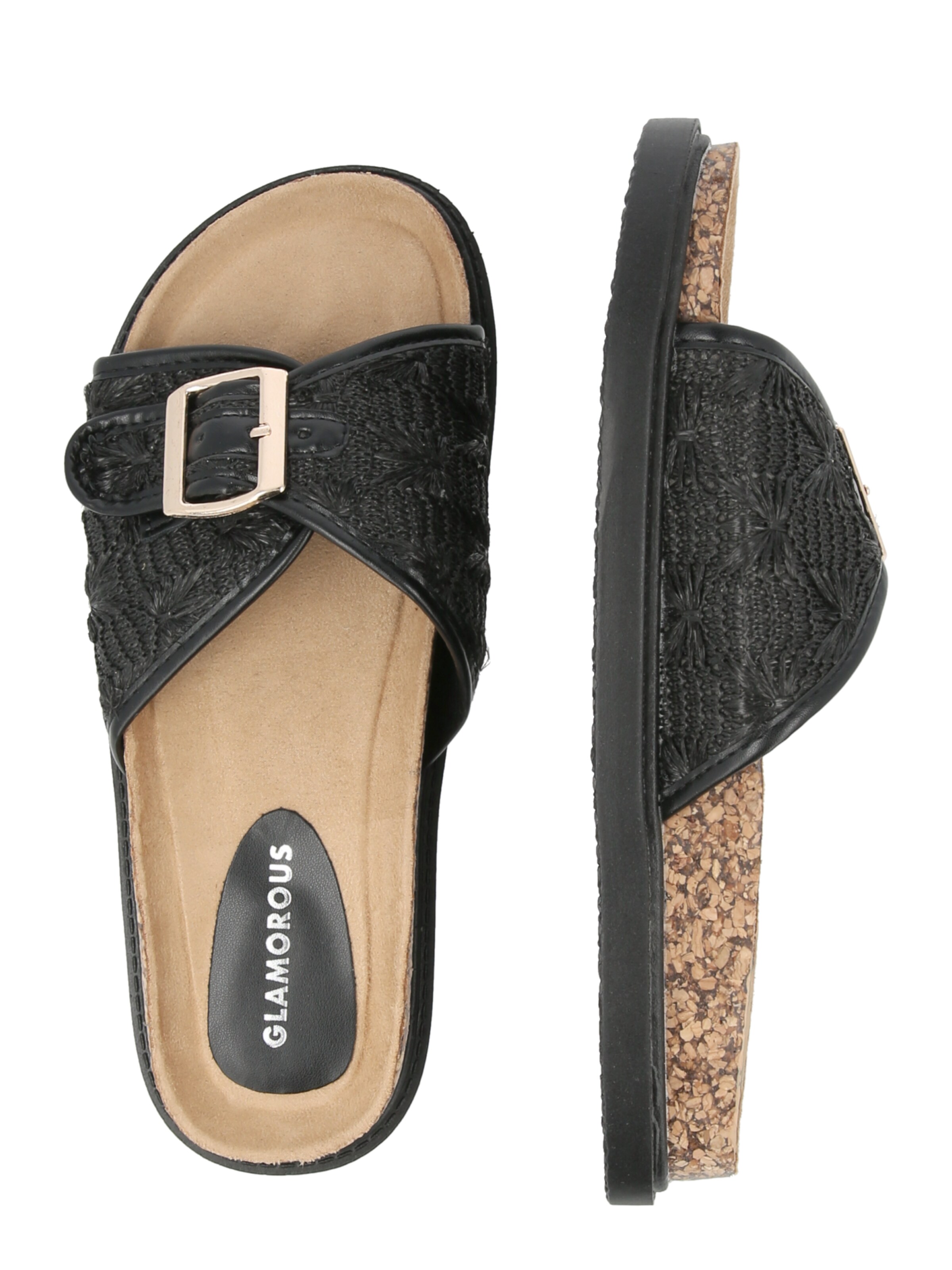 GLAMOROUS Šľapky - Čierna