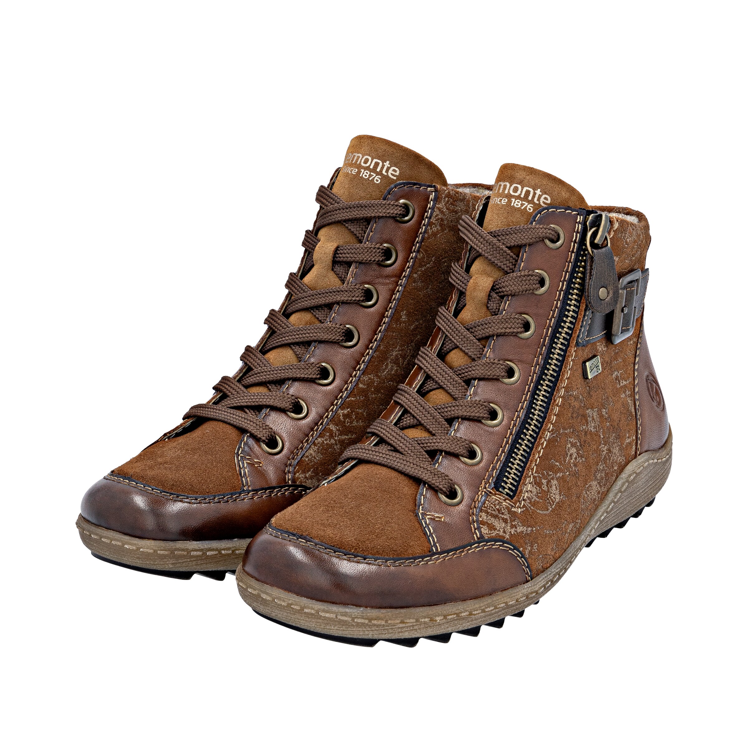 Bottines à lacets REMONTE en marron