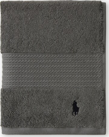 Ralph Lauren Home Shower Towel 'POLO PLAYER' in Grey: front