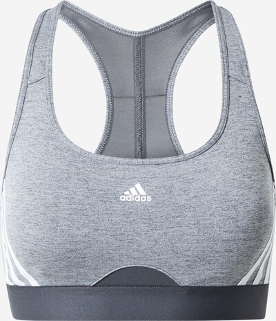 ADIDAS PERFORMANCE Sport-BH in graphit / hellgrau / weiß, Produktansicht
