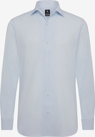 Coupe regular Chemise Boggi Milano en bleu : devant