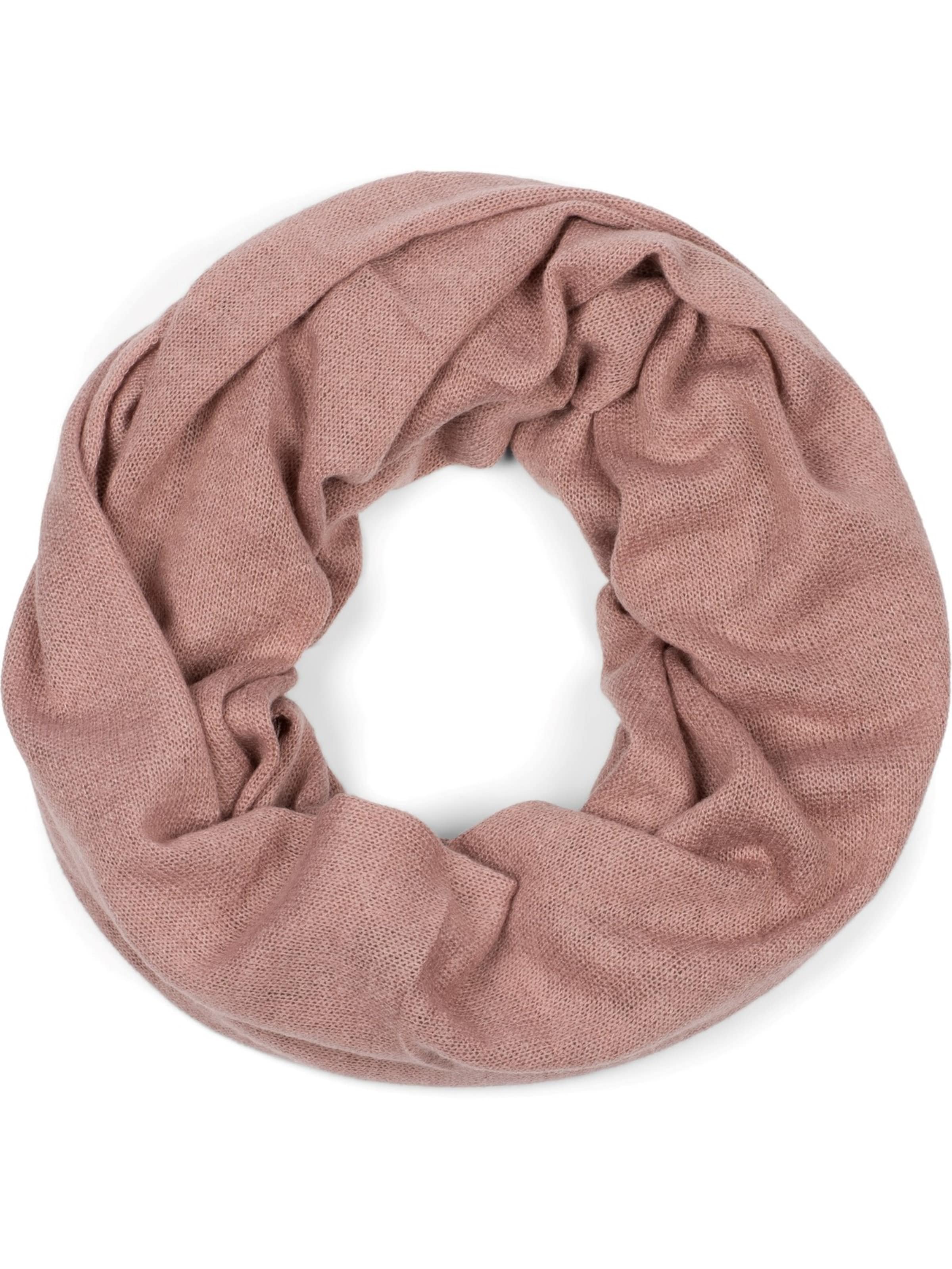styleBREAKER Tube Scarf 'Feinstrick Loop 2-Tone' in Pink: front