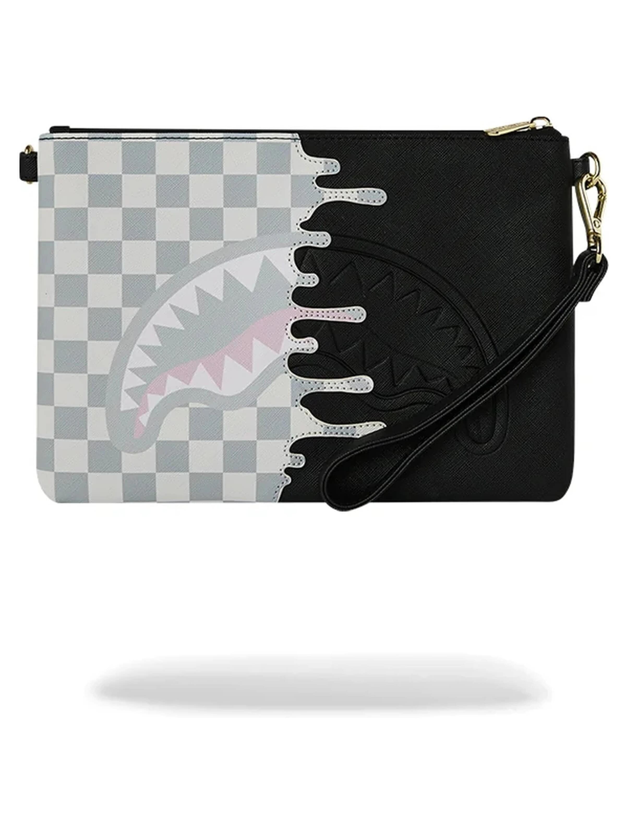 Sprayground - Messenger 'Bolso sprayground cream chack side drip crossover clutch' en blanco: frente