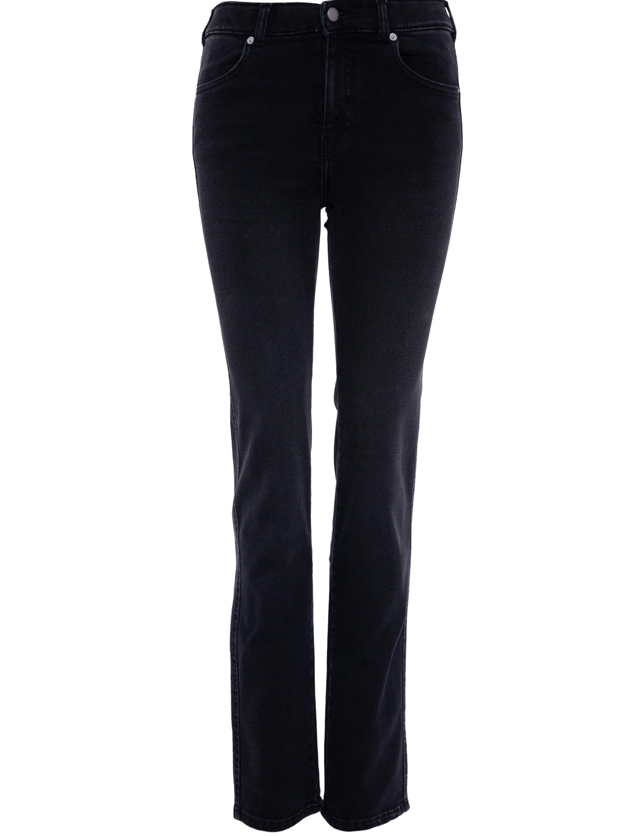 Dr. Denim Skinny Jeans 'Lexy Straight' in Zwart: voorkant
