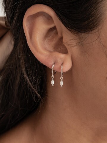 Hey Happiness Ohrringe 'Classic Pearl' in Silber
