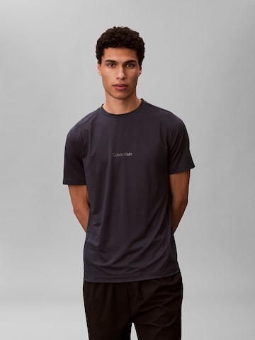 T-Shirt fonctionnel Calvin Klein Sport en bleu : devant