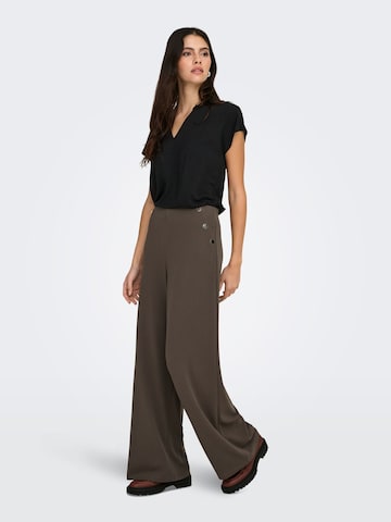 JDY Loose fit Trousers 'JDYGeggo' in Brown