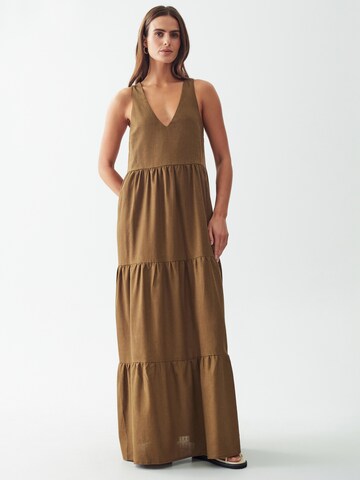 Robe 'BRUNCH' Calli en marron : devant