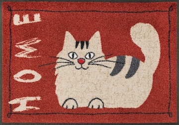 wash+dry Fußmatte 'Catty Home' in Rot: predná strana