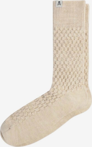 Scalpers Socks in Beige: front