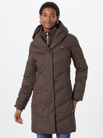 Manteau d’hiver 'NATALKA' Ragwear en marron : devant