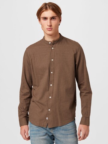 minimum Regular Fit Skjorte 'ANHOLT' i brun: forside