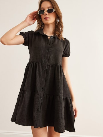 olalook Košilové šaty – černá
