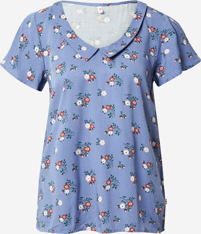 Blutsgeschwister Blouse 'Feed the Birds' in Smoke blue / Green / Pastel pink / Red / White, Item view