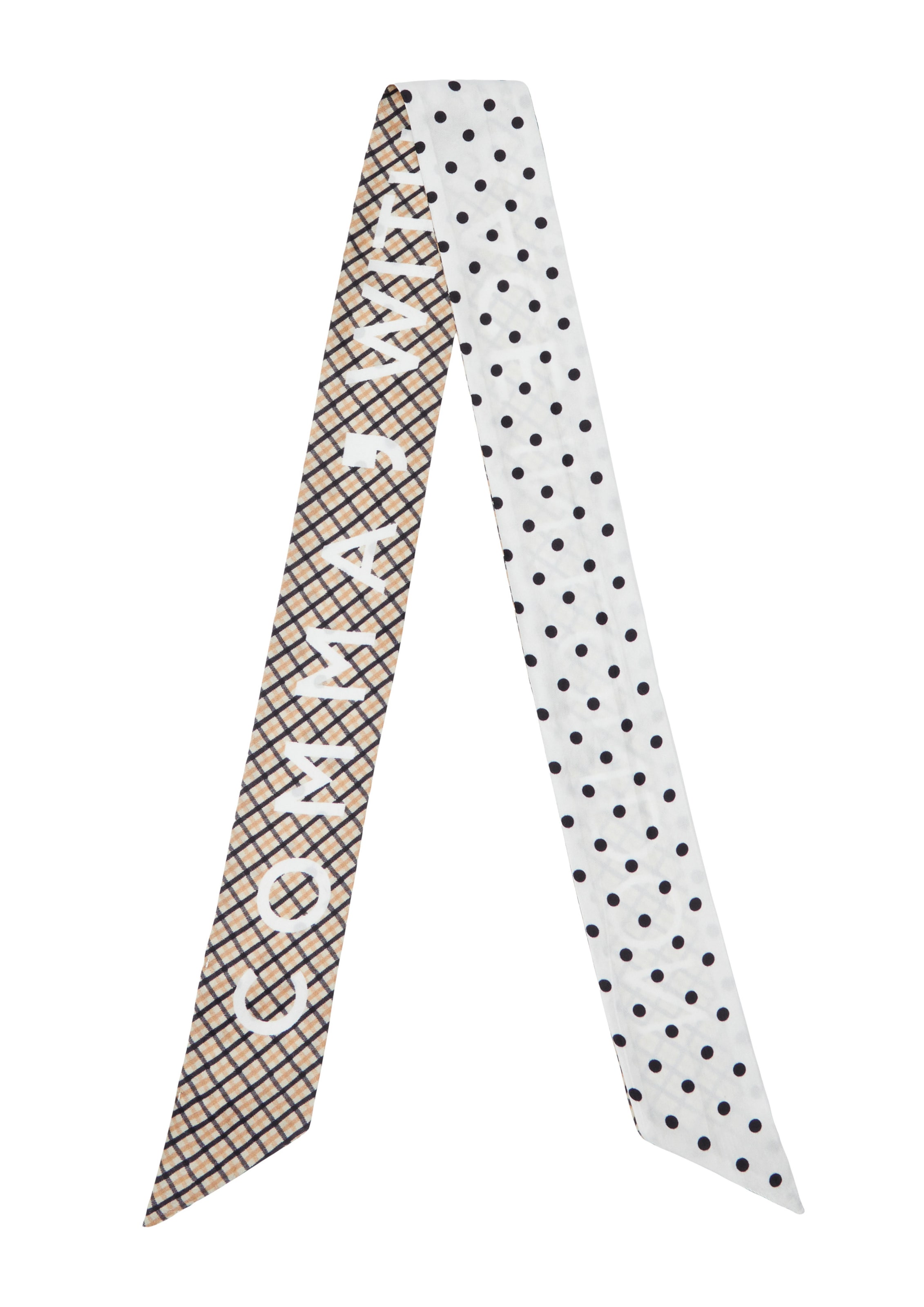 Écharpe COMMA en beige : devant