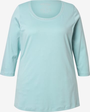 T-shirt Ulla Popken en bleu : devant