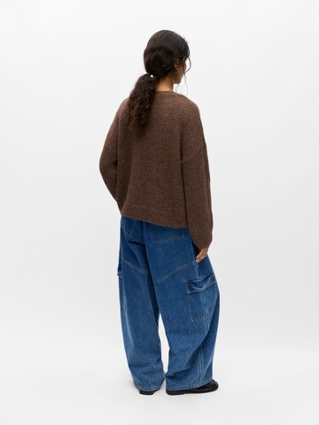 OBJECT Sweater 'OBJSAGGIA' in Brown