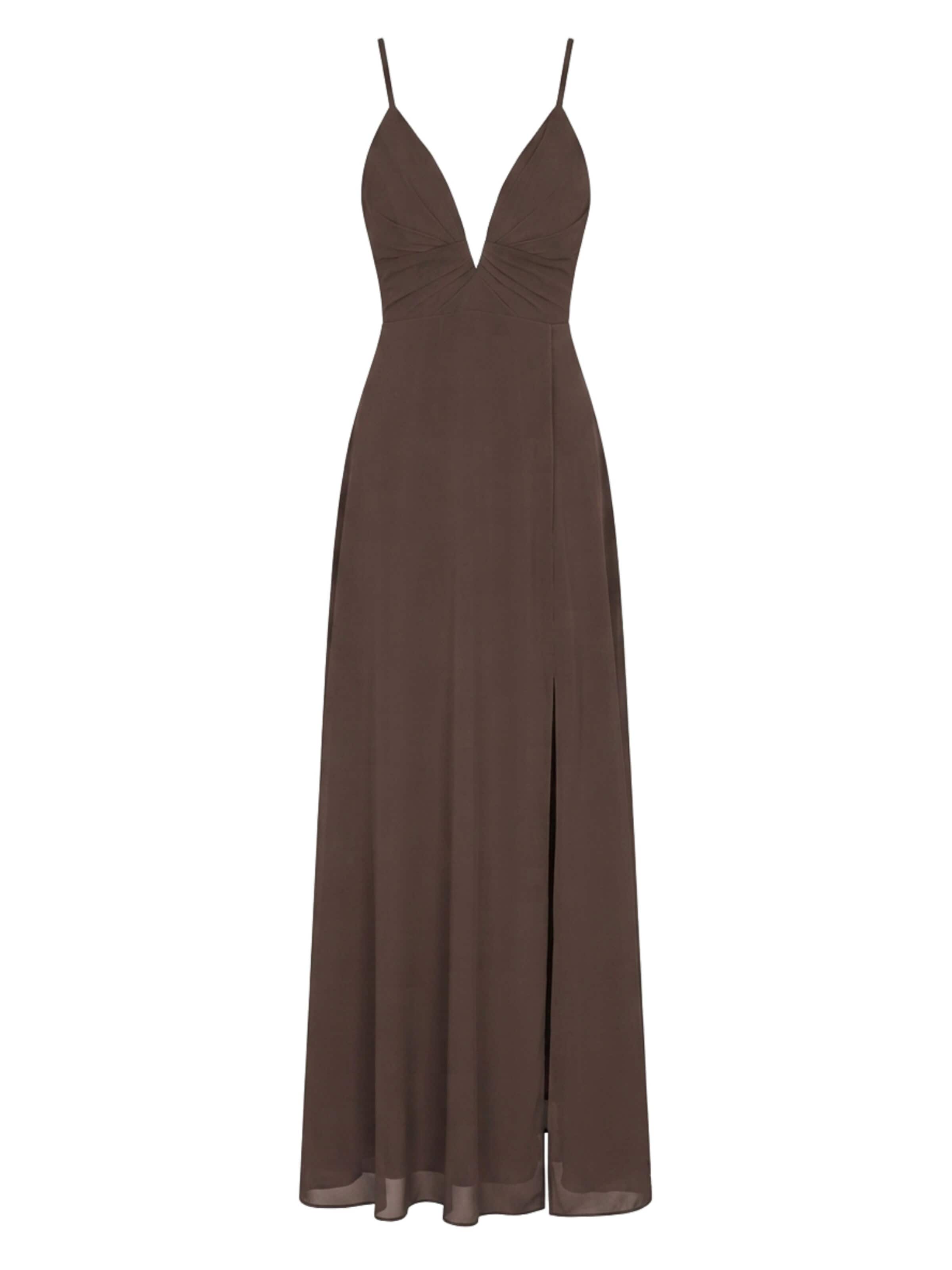 Ombre Abendkleid‌ in Braun: Vorderseite