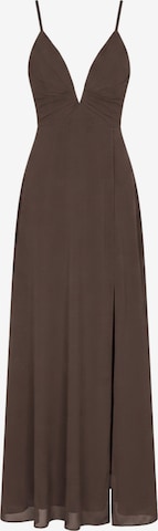 Ombre Abendkleid in Braun: Vorderseite