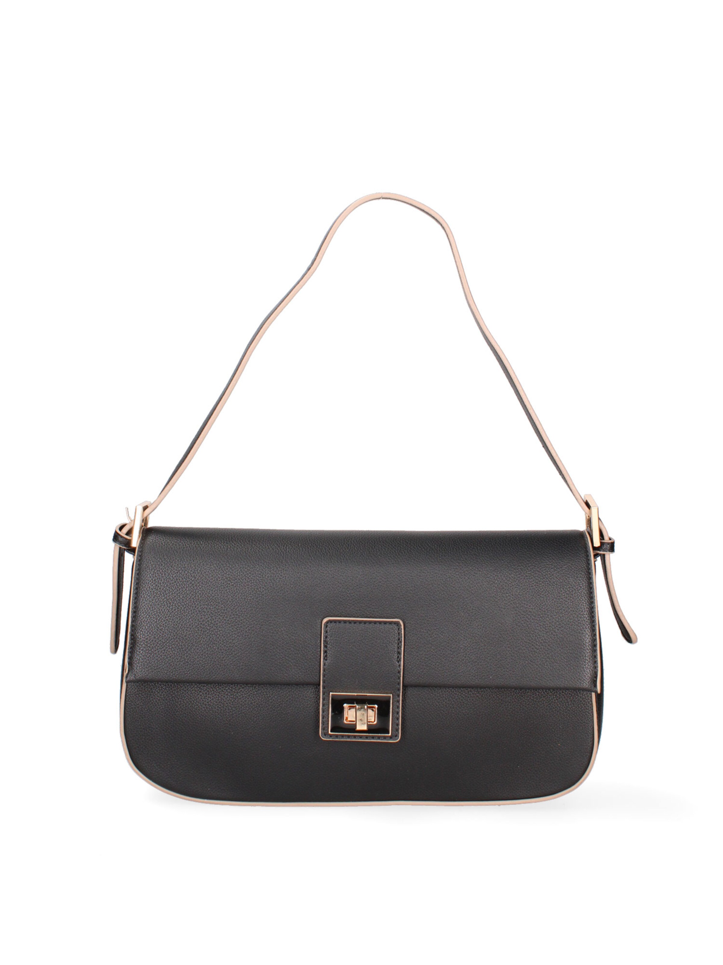 Borsa a spalla 'Borsa a Spalla Donna Calliope Ecopelle - Chiusura Girello' di Diana&Co. in nero: frontale