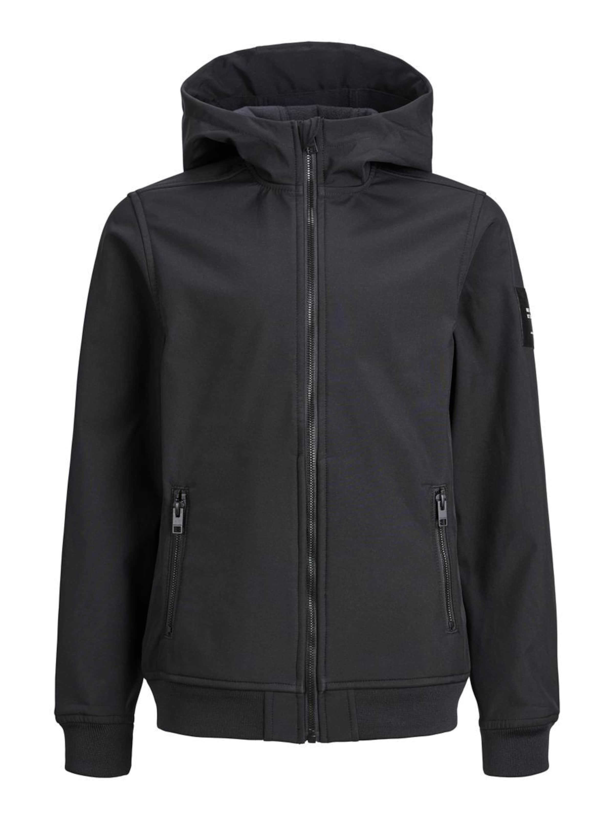 Jack & Jones Junior - Chaqueta funcional en negro: frente