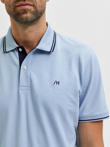 SELECTED HOMME Poloshirt 'Aze' in Blau