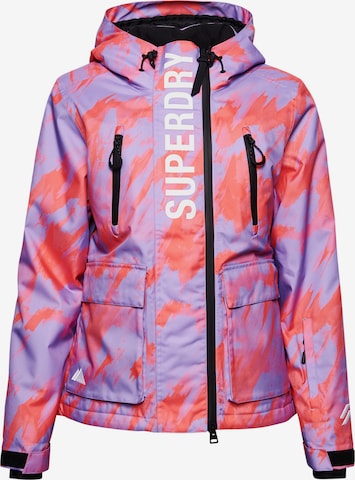 Veste outdoor Superdry en violet : devant