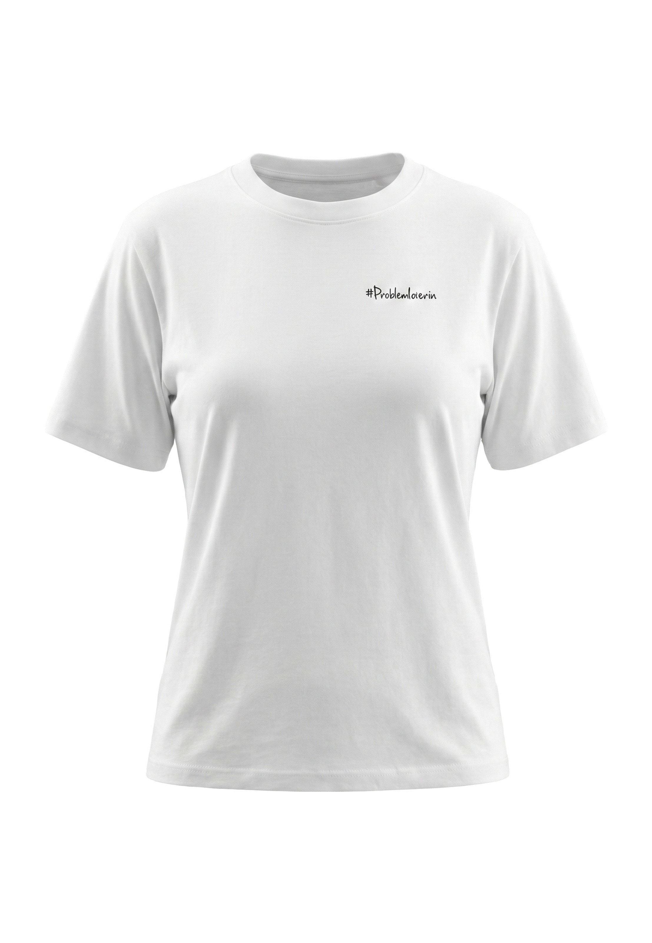 Kleinigkeit - Camisa '#Problemlöserin' em branco: frente