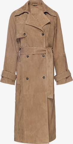 Manteau mi-saison DreiMaster PREMIUM en marron : devant